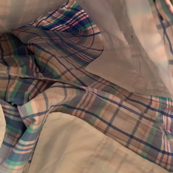Vineyard Vines plaid breaker shorts Pastel plaid cotton poplin size 18 worn once - Picture 7 of 13